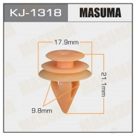 Клипса пластиковая MASUMA KJ-1318 5N 7SQ 1422887296