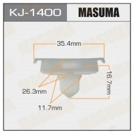 Клипса пластиковая MASUMA 1422886423 KJ-1400 AG SC0R
