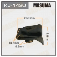 Клипса пластиковая MASUMA KJ-1420 1422886418 SG UDW
