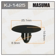 Клипса пластиковая MASUMA W6CZO RG 1422887192 KJ-1425