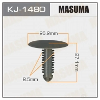 Клипса пластиковая MASUMA KJ-1480 1422886437 PYASE GM