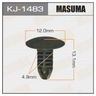 Клипса пластиковая MASUMA 9512 19F 1422886436 KJ-1483