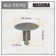 Клипса пластиковая MASUMA KJ-1510 1422887181 O9Z ASX