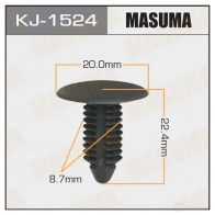Клипса пластиковая MASUMA 1422886278 KJ-1524 B 73WG