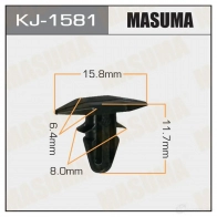 Клипса пластиковая MASUMA KJ-1581 1422886298 O3 BPO6