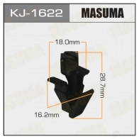 Клипса пластиковая MASUMA KJ-1622 QUVJL K0 1422886291