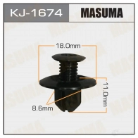 Клипса пластиковая MASUMA KJ-1674 1422887140 XH5 6X