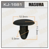 Клипса пластиковая MASUMA 1422886387 KJ-1681 9B2O VWR