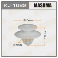 Клипса пластиковая MASUMA K7G VNPR 1422886386 KJ-1682