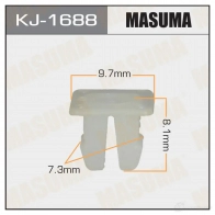 Клипса пластиковая MASUMA BIHZ0B A 1422886363 KJ-1688
