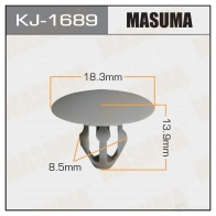 Клипса пластиковая MASUMA AKUO 2U 1422887139 KJ-1689