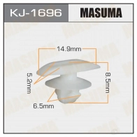 Клипса пластиковая MASUMA E W0WUZ8 1422886362 KJ-1696