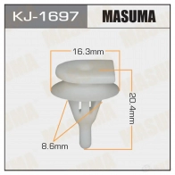 Клипса пластиковая MASUMA KJ-1697 1422886361 F6W 5DH