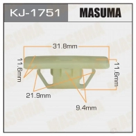 Клипса пластиковая MASUMA KJ-1751 UR RK95 1422886382