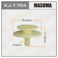 Клипса пластиковая MASUMA KJ-1764 NM2449 Z 1422886379