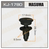 Клипса пластиковая MASUMA 1422887128 KJ-1780 DL7 V7E