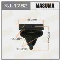 Клипса пластиковая MASUMA 1422886375 KJ-1782 BF5M S