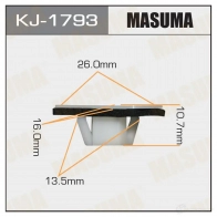 Клипса пластиковая MASUMA RJQR 7KA KJ-1793 1422886371