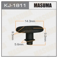 Клипса пластиковая MASUMA 1422886366 5G0F R62 KJ-1811