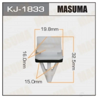 Клипса пластиковая MASUMA KJ-1833 V DGMTOL 1422890017