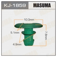 Клипса пластиковая MASUMA PKM RWCI KJ-1859 1422886305