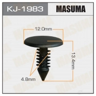 Клипса пластиковая MASUMA KJ-1983 09SOW LY 1422887122