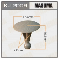 Клипса пластиковая MASUMA 1422886207 0IQ 1KDK KJ-2009