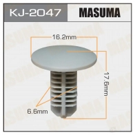 Клипса пластиковая MASUMA 38FL 5 KJ-2047 1422886231