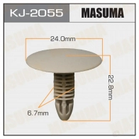 Клипса пластиковая MASUMA M1ZPG LZ 1422890031 KJ-2055