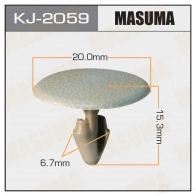 Клипса пластиковая MASUMA 1422886224 2FN RF KJ-2059