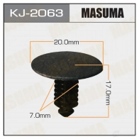 Клипса пластиковая MASUMA 1422884747 KJ-2063 0UGG H