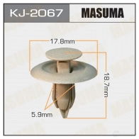 Клипса пластиковая MASUMA 1422884745 KJ-2067 IEI SS