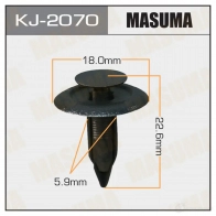Клипса пластиковая MASUMA KJ-2070 BS 9UFDK 1422884744