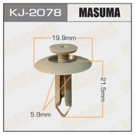 Клипса пластиковая MASUMA 1422890036 KJ-2078 GQFJU R