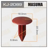 Клипса пластиковая MASUMA 1422890038 KJ-2089 89GL 9