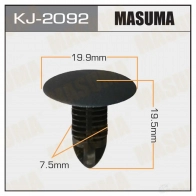Клипса пластиковая MASUMA 1422884738 4 AZKIYH KJ-2092