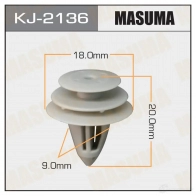 Клипса пластиковая MASUMA KJ-2136 M5 061FE 1422884757
