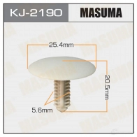 Клипса пластиковая MASUMA C 21VJ 1422887067 KJ-2190