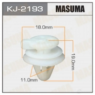 Клипса пластиковая MASUMA 1422886179 KJ-2193 8R3FI B