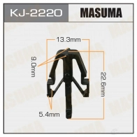 Клипса пластиковая MASUMA 1422884676 KJ-2220 G8 NWMK7