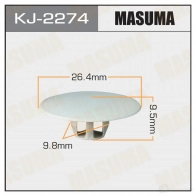 Клипса пластиковая MASUMA 1422884663 KJ-2274 EKM 0Y