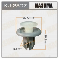 Клипса пластиковая MASUMA KJ-2307 3 Q47QQ3 1422885636