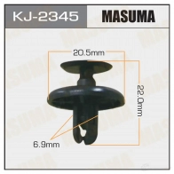 Клипса пластиковая MASUMA KJ-2345 4OW 9ESZ 1422885656