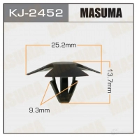 Клипса пластиковая MASUMA 1422886157 KJ-2452 C WU5GO