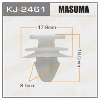 Клипса пластиковая MASUMA 1422886148 GJ 26N KJ-2461