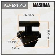 Клипса пластиковая MASUMA MX34 R4A KJ-2470 1422886000