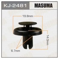 Клипса пластиковая MASUMA 1422885988 5B 5WOM KJ-2481