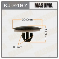 Клипса пластиковая MASUMA 1422885983 BC9 4XW KJ-2487