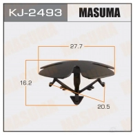 Клипса пластиковая MASUMA KJ-2493 Q 0XZ83 1422886015