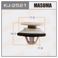 Клипса пластиковая MASUMA 1422886028 K5M6 KB KJ-2521